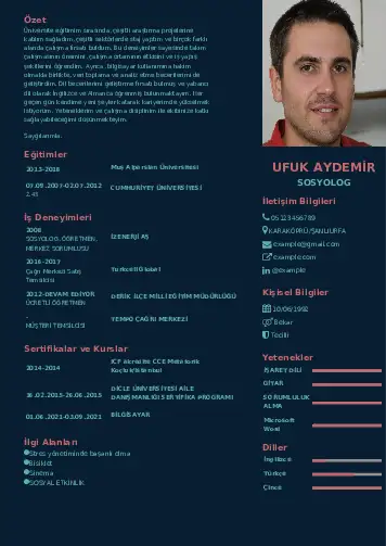 Sosyolog Cv Örnekleri cv indir